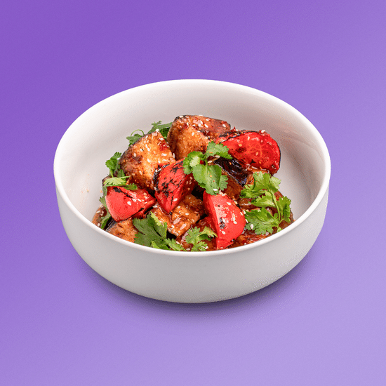 Хрустящие баклажаны с томатами