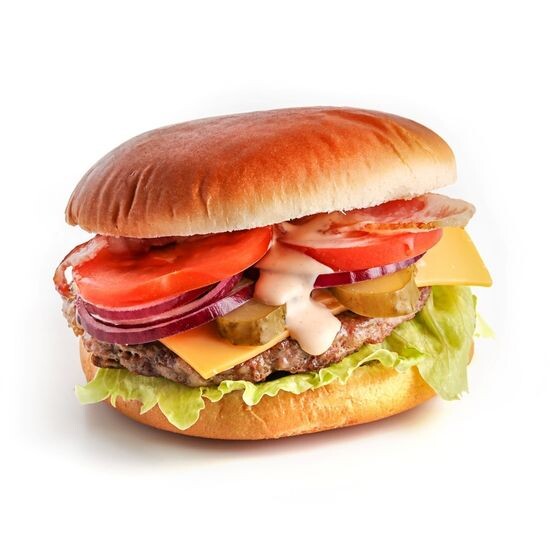 Бургер Блек-Ангусс орехово-копчёным соусом