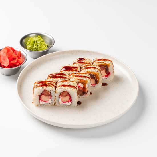 Ролл с кетой терияки