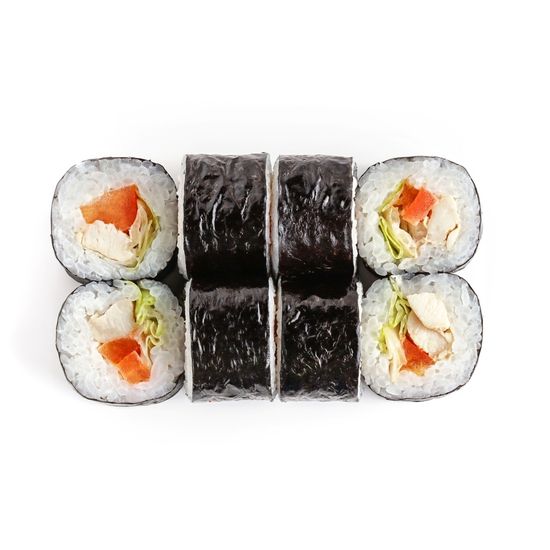 Ролл с жареной курицей Цезарь