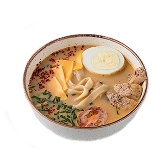Сырный рамен с курицей блюдо недели