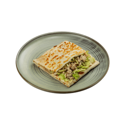 Домино с говядиной, салатом и сыром