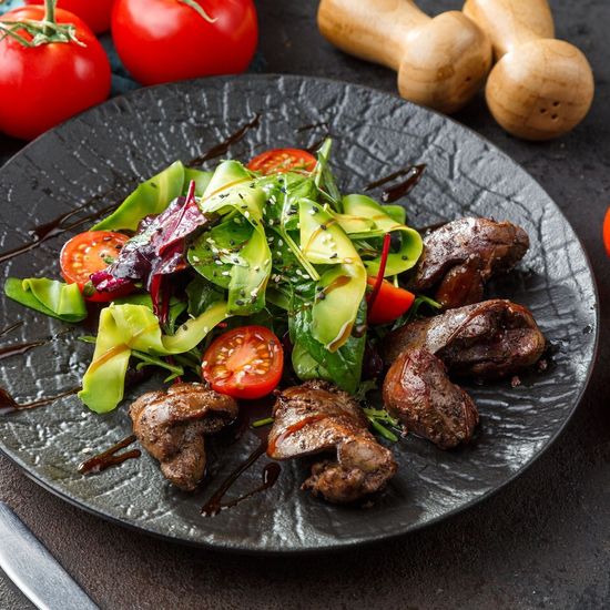 Салат с Куриной печенью