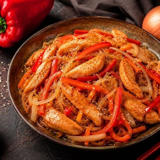 Рисовая с курицей терияки