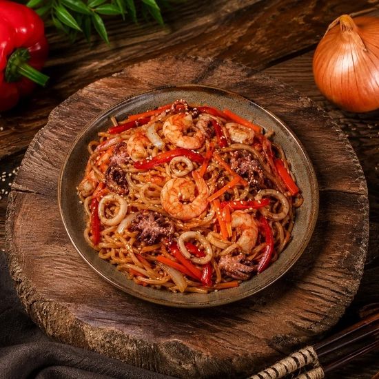 Рисовая с морепродуктами терияки*