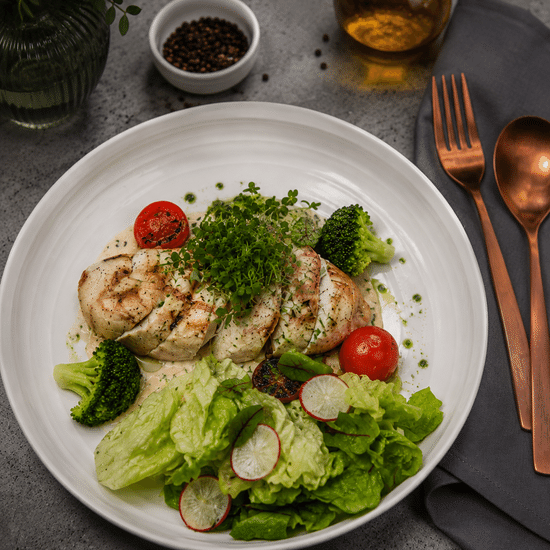 Куриное филе с соусом тар-тар (220г)