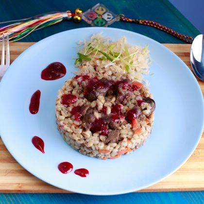 Перловая каша с олениной