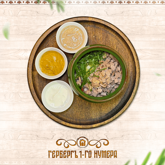 Окрошка с телячьим языком