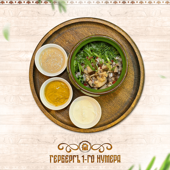 Окрошка с грибами