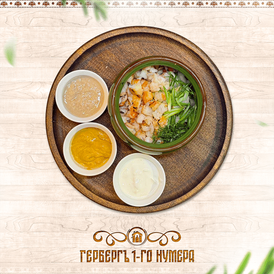 Окрошка с креветками