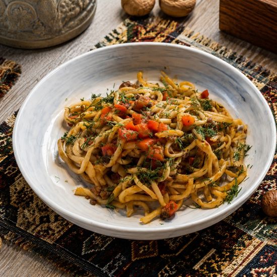 Лапша домашняя по-флотски