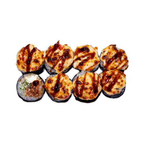 Запеченный ролл с жареным лососем