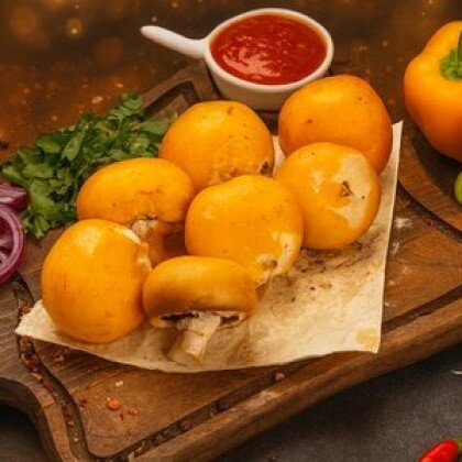 Шампиньоны на мангале