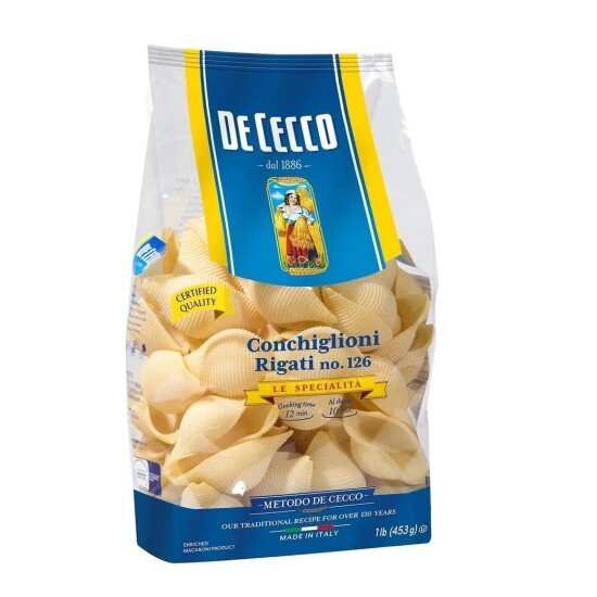 Паста De Cecco №126 Конкильони Ригати, Италия, 500 г