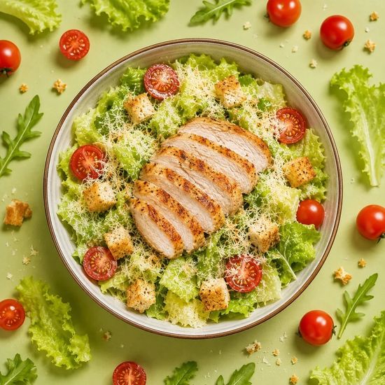 Салат Цезарь с курицей