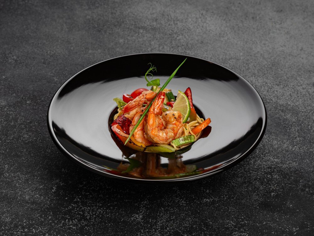 Рамен с креветками