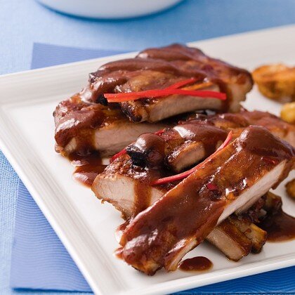 Порция ребер в соусе "BBQ"