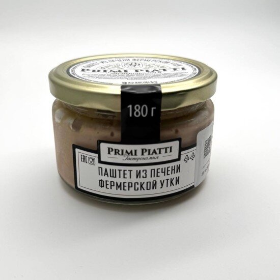 Паштет из печени фермерской утки 180гр. "Primi Piatti"