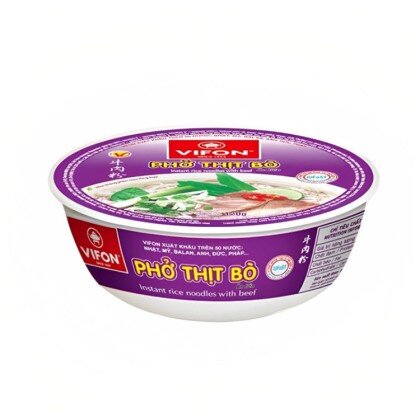 Вьетнамская рисовая лапша Фо Бо с говядиной в пиале