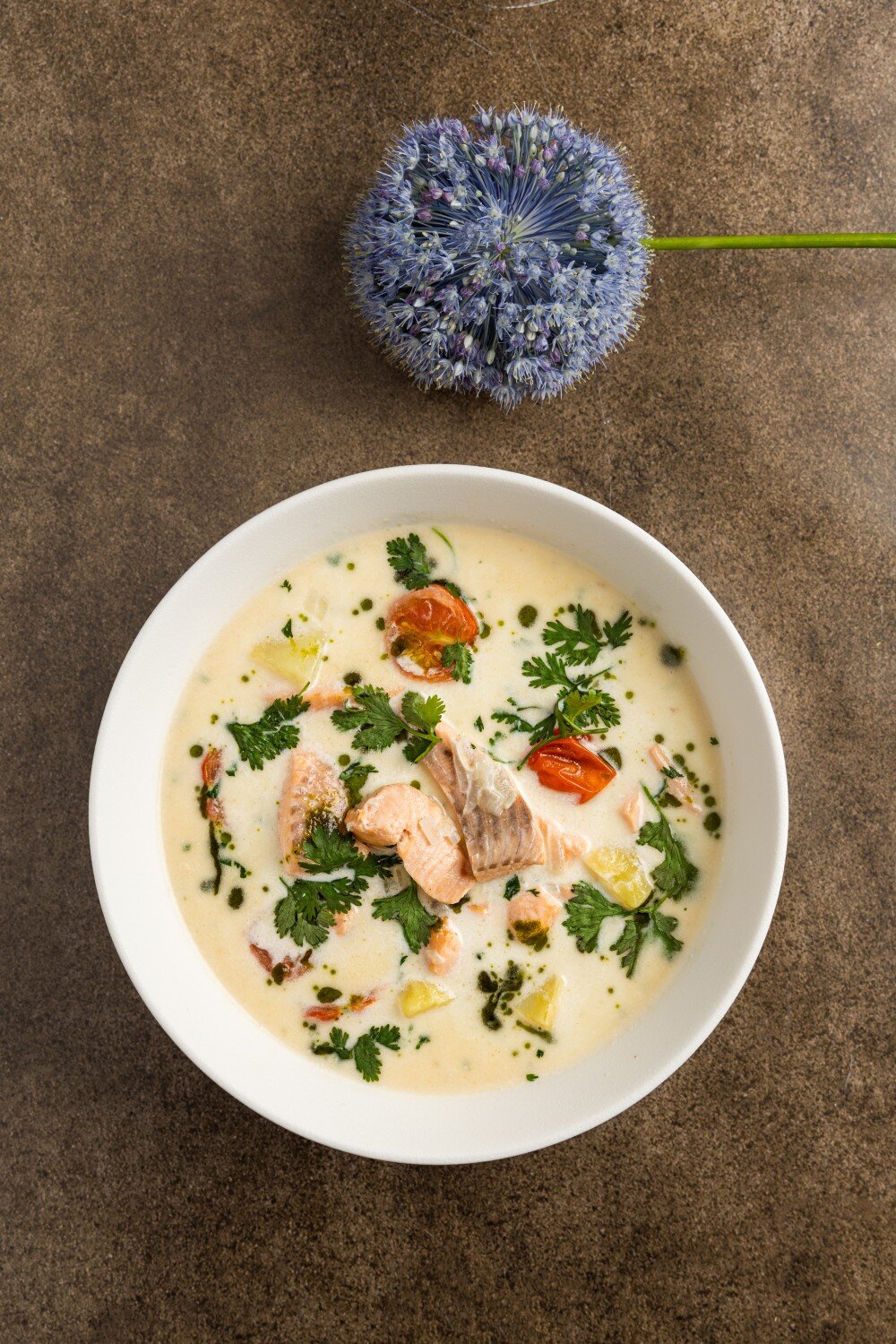 Саянская уха с форелью