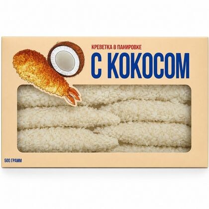 Креветка в панировке "Кокос" 500 гр