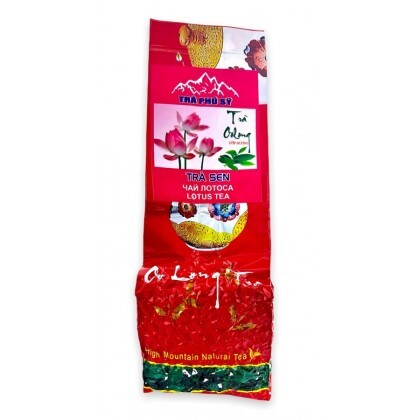 Вьетнамский зеленый чай Улун с цветками лотоса