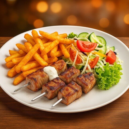 Шаурма открытая со свининой