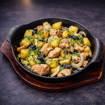 Мясо с овощами баранина