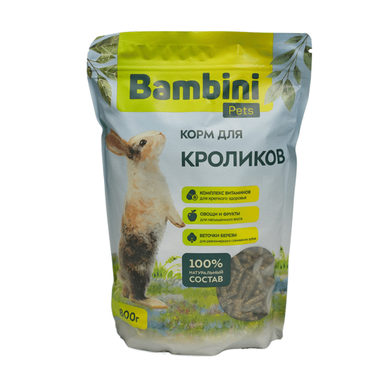 Bambini Pets корм для кроликов, 800 г