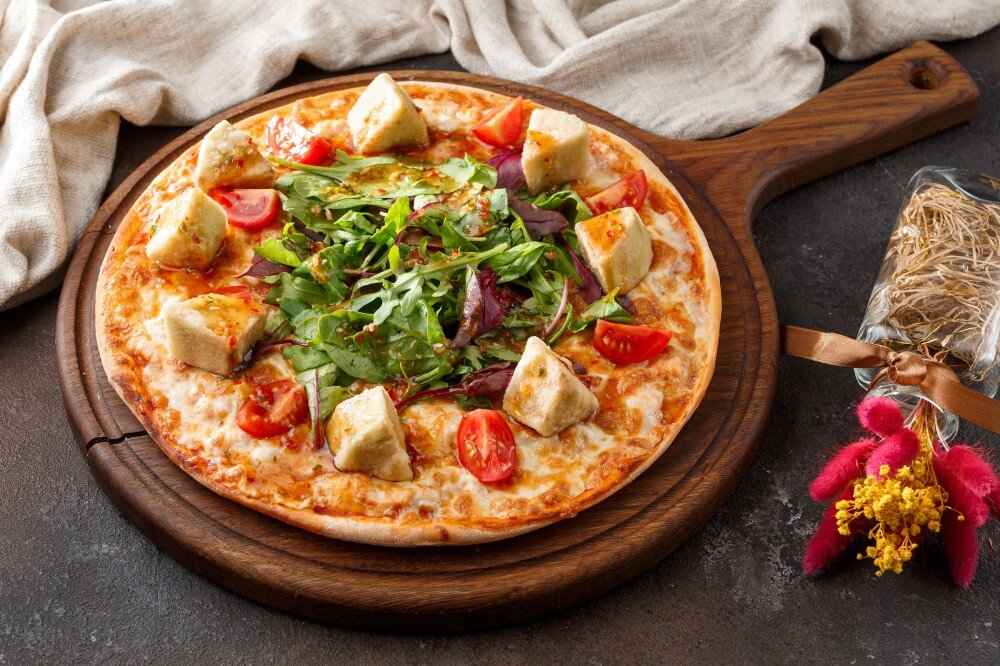 Пицца с хрустящими баклажанами