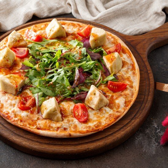 Пицца с хрустящими баклажанами