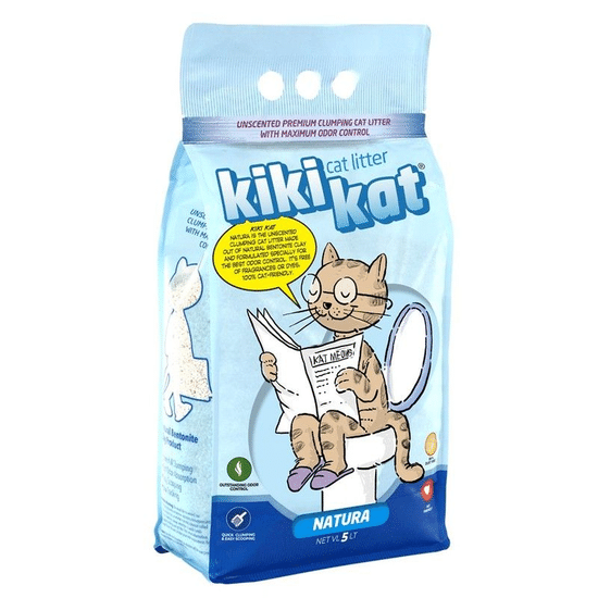 KikiKat наполнитель бентонитовый комкующийся для кошачьего туалета, супербелый, 5 л