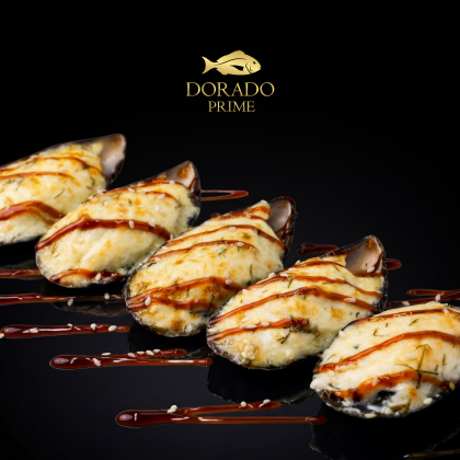 Запеченые чесночные мидии (5 шт)