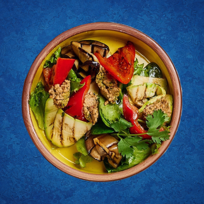 Овощи на мангале с соусом Баже