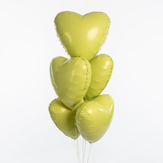 45 см, Сердце, Мистик, Лимон, Сатин