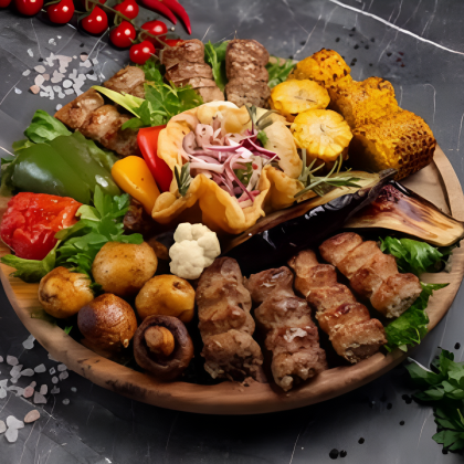 №3 Шашлычный сет из Люля-кебабов с овощами Mini