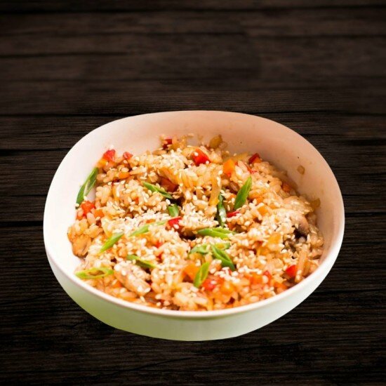 Тяхан с морским коктейлем