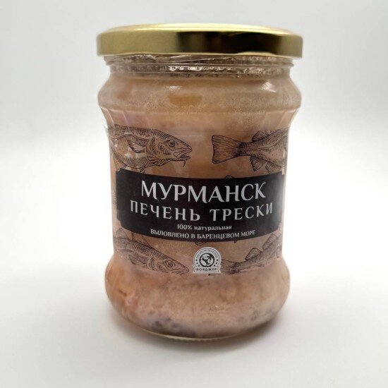 Печень Трески 500гр. стеклянная банка