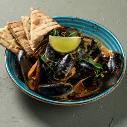 Мидии в соусе Том ям