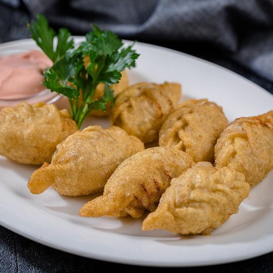Кюрза жареная с бараниной