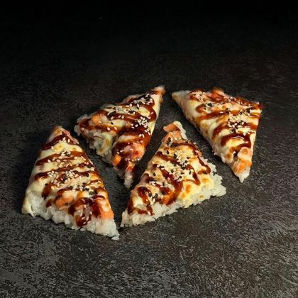 Суши-пицца с лососем