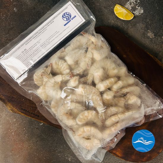 Креветка Ваннамей б/г (21/25шт/кг) Индия с/м 1кг