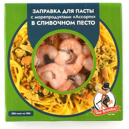 Заправка с морепродуктами "Ассорти" в сливочном песто 200г