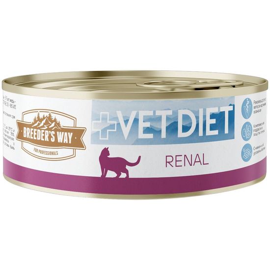 Зоогурман Breeder's Way VET Diet Renal консервы для взрослых кошек, 100 г