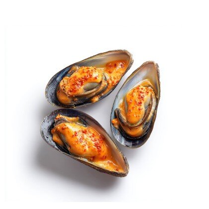 Мидии  под соусом спайси