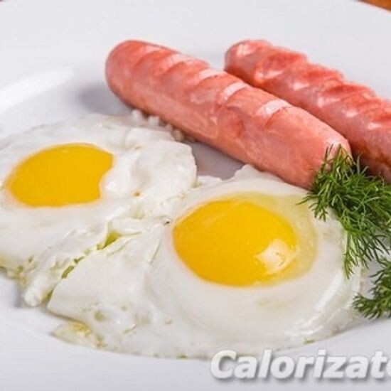 Яичница с сосиской
