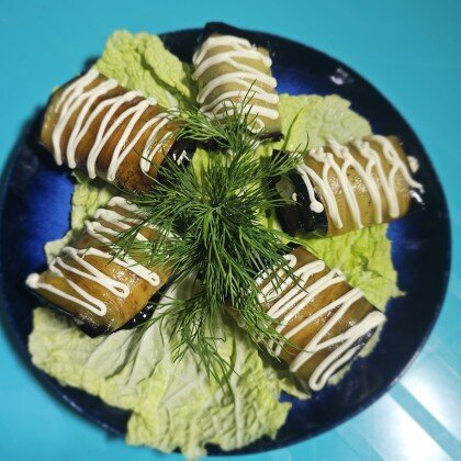 Рулет из баклажана