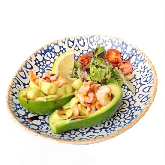 Салат с авокадо и креветками