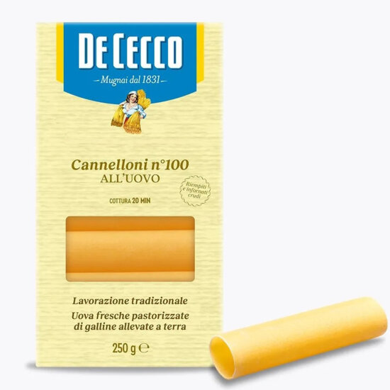 Паста De Cecco №100 Каннеллони с добавлением яйца