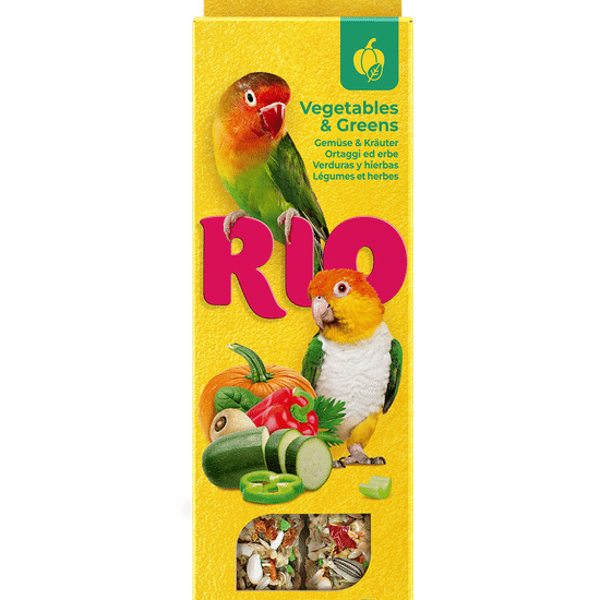 RIO палочки для средних попугаев с овощами и зеленью, 2 шт по 75 г